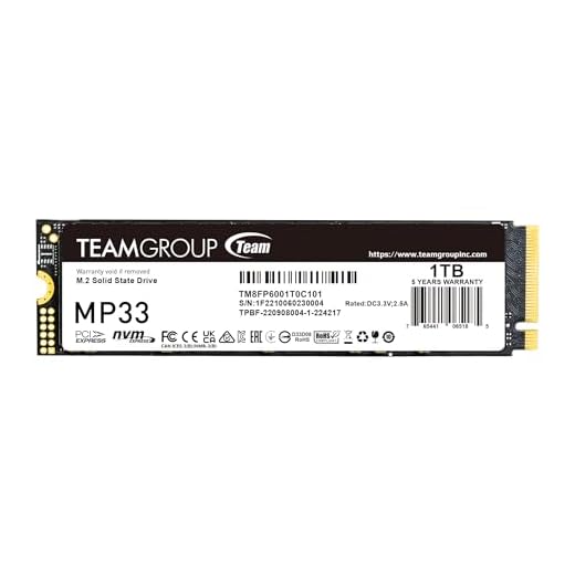 TEAMGROUP MP33 1TB SLC Cache 3D NAND TLC NVMe 1.3 PCIe Gen3x4 M.2 2280 Internal Solid State Drive SSD (Read/Write Speed up to 1,800/1,500 MB/s) Compatible with Laptop & PC Desktop TM8FP6001T0C101