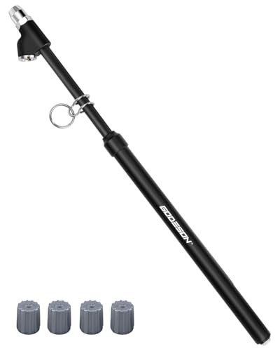 GODESON 20-220PSI Dual Head Tire Pressure Gauge, 13.8-Inch Stainless Steel Semi Truck Tire Gauge,...