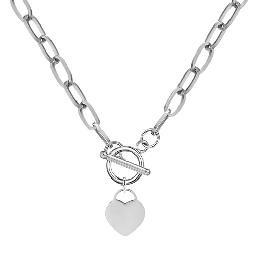 Collier en argent 925 avec pendentif cadenas et clé pour femme au design raffiné