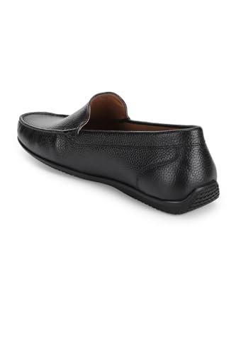 Image of Louis Philippe Men Premium Leather Breathable Lining Material Anti Slip Flat Heel TPR Sole Formal Loafers
