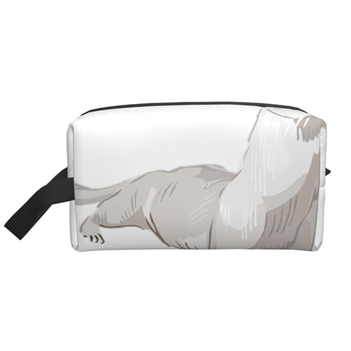 Bolsa de viaje con estampado de nutria, organizador de maquillaje para mujeres y hombres, gran capacidad para cosméticos, accesorios, artículos de tocador, champú y artículos esenciales