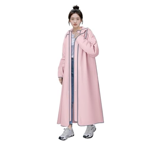 Poncho pluie pour adultes avec capuche étanche cape de pluie rose M