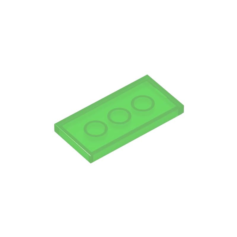 XYEIUGO Gobricks 87079 Foundation Plate Tile 2x4 with Groove 50 Pieces GDS-614 Building Blocks Color:Trans Green