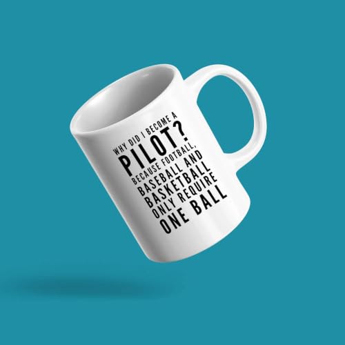 Image of Panvola Why Did I Become A Pilot Because Funny Pilot Gift Coffee Mug 11 oz | Aviation Student Graduation Gift Aircraft Flying Aerospace Student Sarcastic Gifts Ceramic Mug White
