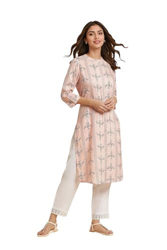 Image of W for Woman Women's Viscose Regular Fit Casual Kurta
