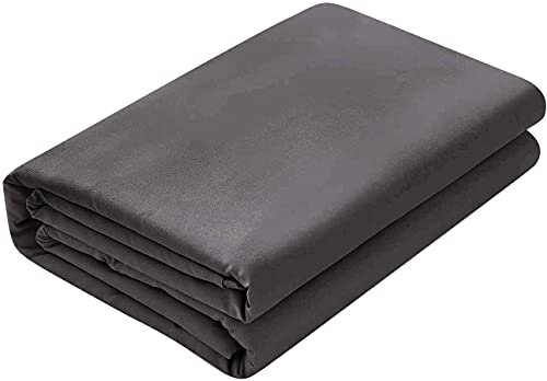 Image of Single Size Bed Sheet - 600 Thread Count Single Flat Sheet Only - Long Staple Egyptian Cotton Top Sheet Wrinkle & Fade Resistant - Dark Gray