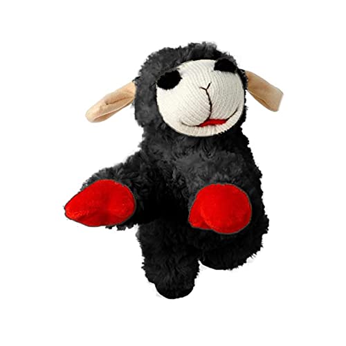 Multipet Lamb Chop Black 6" Small | Black Lamb Chop Dog Toy | Lamb Chop Sqeaker Toy | 6" | Black | Officially Licensed