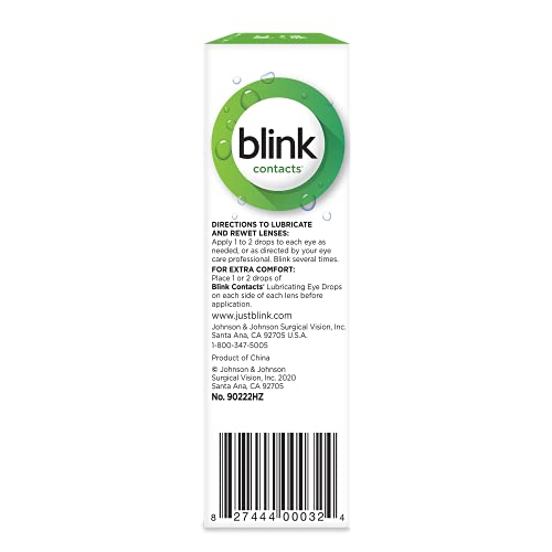 Blink Contacts Lubricating Eye Drops For Soft & Rgp Lenses - 0.34 Oz, Pack Of 2 #TOP4