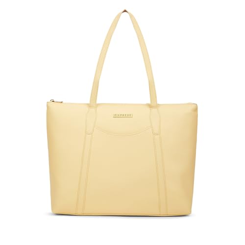 Image of Caprese Jimny 14 Inch Laptop Compatible Large Tote Bag for Women | Stylish, Durable, and Spacious with Multiple Compartments, Back Zipper Pocket for Work, Travel, and Everyday Use