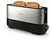 Philips Viva Collection Toaster, 950 W, 1 Liter, INOX, Black/Silver