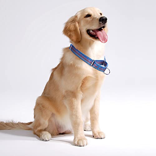 haoyueer Heavy Duty Nylon Adjustable Martingale Dog Collar for Walking Training Boy and Girl Dogs (XL:53-62CM, Navy1) - Image 3