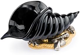 BLUX C125N - Black crystal cornucopy with a bronze gold and antic silver shells base