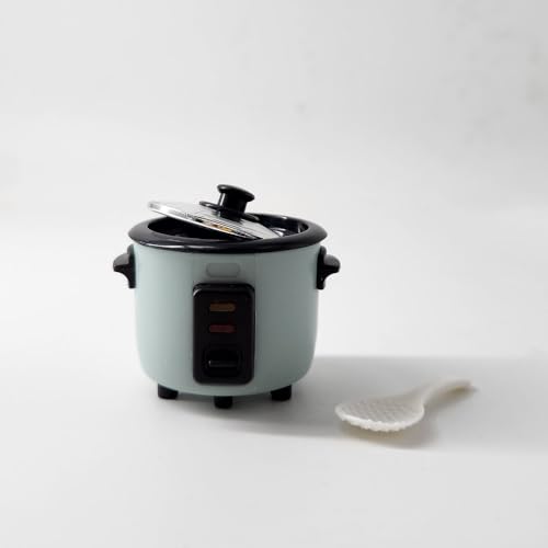 compactini Miniature Set 1:12 Scale Models Dollhouse Accessory Coffee Pots Blenders Oven Rice Cooker Waffle Machine Miniature Dollhouse Kitchen Accessories (Rice Cooker Mint)