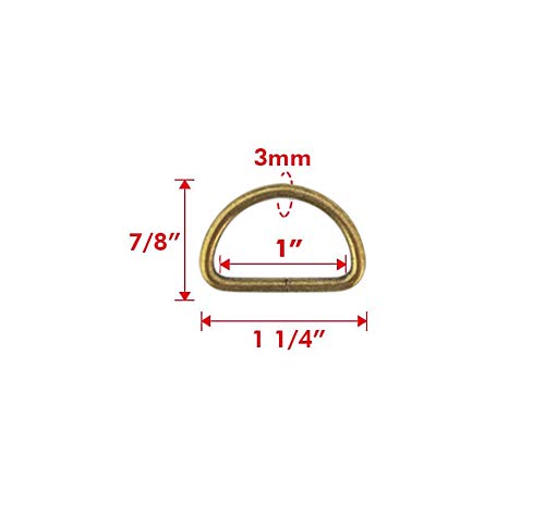 100 Pieces 1 Inch Metal D Ring Buckles D-Ring Loop for Sewing Keychains Belts and Dog Leash Hand DIY Accessories, 4 Colors - Thumbnail 5