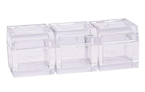 Image of 50pcs Acrylic Box Trays for 10mm 0.39 inch Element Cubes Clear Case Periodic Table Bracket for Elements Collections Science Education Displays