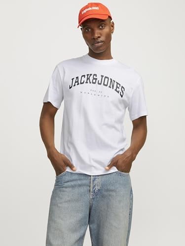 JACK & JONES JJECALEB VARSITY TEE SS O-NECK NOOS Erkek Tişört, Siyah, M - Görsel 7