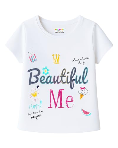 Image of Kuchipoo Girls Regular Fit Cotton T-Shirt