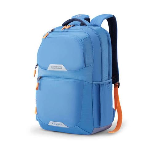 Image of American Tourister Zipper Brett 3.0 Polyester Men's Backpack (Free Size, Blue)