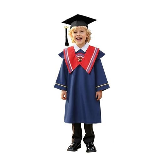 Image of Kindergarten 2025 Graduation Cap and Gown Tassel Sets with Charm 2PCS Graduations Stoles for Kids Grad Party Clothes