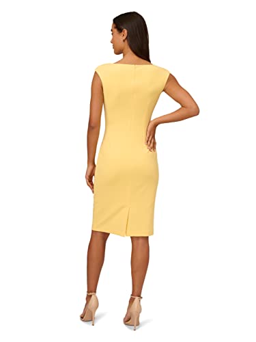 Image of Adrianna Papell Crepe Draped Overlay Dress