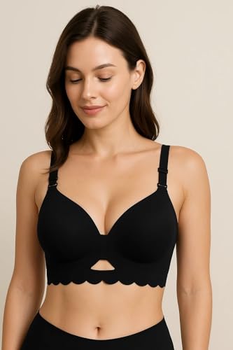 Image of ELEG & STILANCE Maternity Feeding Bra Padded Nursing Bra with Adjustable Straps Easy Baby Breastfeeding New Moms