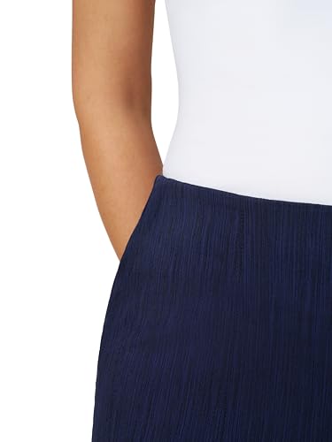 Cable & Gauge Women's Yarn Dye Knit Pant Elastic Waistband, Slim Fit, Pull-On, Ankle-Length Lounge Pants, Navy Stripe4