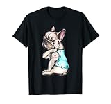 French Bulldog Tattoo I Love Mom Funny Dog Mother's Day T-Shirt