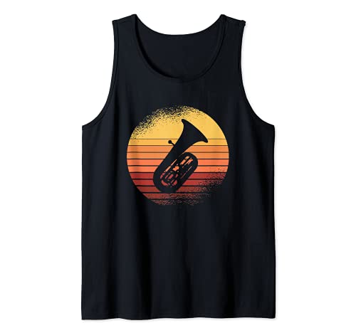 La banda de música de los 70 Retro Sousaphone I Tuba Camiseta sin Mangas Cover