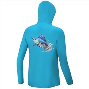 Palmyth Boys Fishing Shirt Youth Hoodie UPF 50+ Sun Protection Long Sleeve