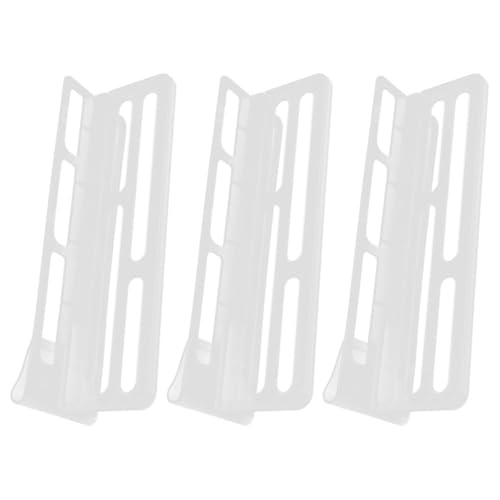 MALUGOGO Divisores para Frigorífico 3 Piezas, Organizador Multifuncional de Estantes Grande, Separador Compacto de Compartimentos de Refrigerador, Material PP Resistente para Cocina