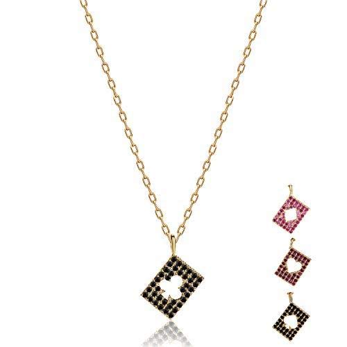 JOUDOO4 in 1 Poker Pendant Necklace Playing Card Necklace Set - H0099