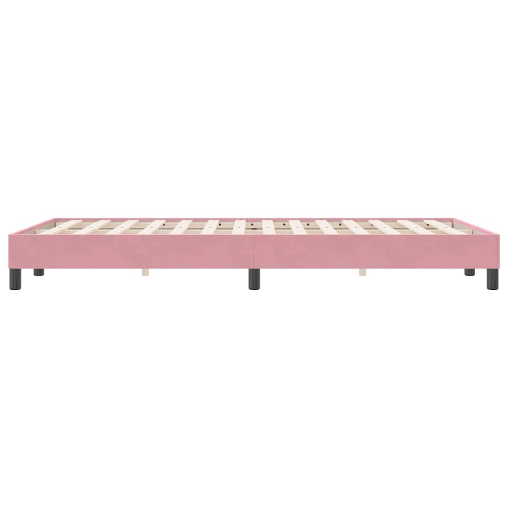 Velluto Premium Rosa Giroletto con Base a Doghe 120x220 cm