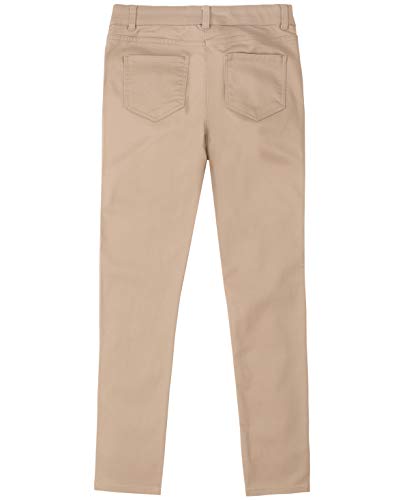 Image of Nautica Girls' School Uniform Twill Skinny Pants, Comfortable Stretch Material, Wrinkle & Fade Resistant