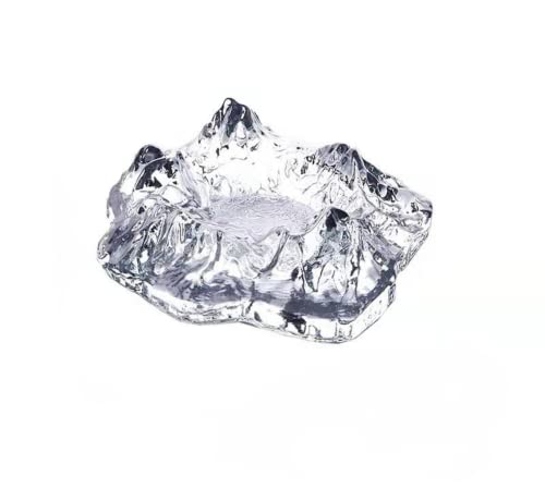 WOMBEL Elegante Cenicero de Cristal Cenicero de Lujo Ligero para Sala de Estar, Oficina y Bar con