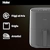 Haier Friggitrice ad aria I-Master, 6 in 1 con display touch, cuoci, arrostisci, griglia, scongela, capacità 5 litri per un massimo di 4 persone, [Nero]