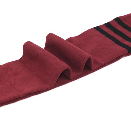 Image of Bestjybt Women Thigh High Socks Cotton Warm Striped Over Knee High Socks | Well-made, Not Sheer, Thick, Leg Warmers, Long Knee High Boot Socks, Comfortable, Thigh-friendly, Stay up, Fit Well