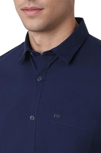 Image of Peter England Men's Premium Stretchable Cotton Solid Casual Shirt