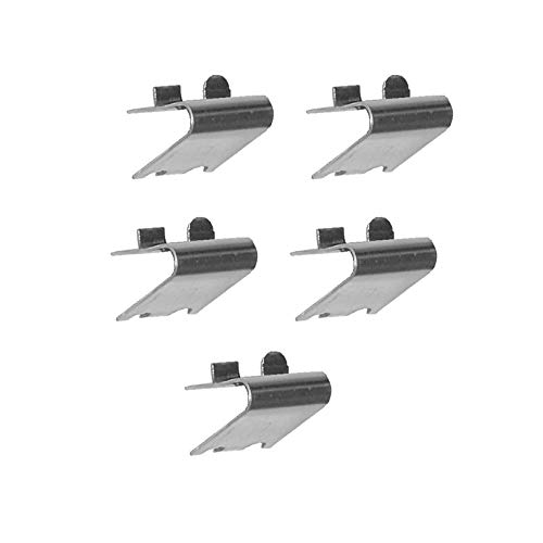 Pack 5 x Soportes Cremallera CON TOPE en Acero Inoxidable AISI-304 (1 mm) | Soporte para Baldas dentro de Armarios Frigorificos o Vitrinas Refrigerada | Ideal para Muebles de Hostelería