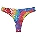 WUXEKZO Womens Cheeky Briefs Panty, Ultra Soft, Polyester Fashion Board Triangle Briefs Bikini Fast Dry Awesome Tie Dye Art Bikinis