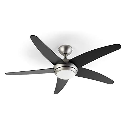 Klarstein Bolero - 2-in-1-Deckenventilator 134cm durchmessender Ventilator, Leuchte 55W Leistung, Holzflügel Cover