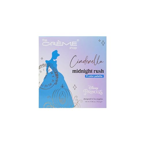 The Crme Shop Disney Princesses Eyeshadow Palette - Captivating 9 Shades for Day to Night Looks | Pigmented Long-Lasting Beauty (CINDERELLA) Midnight Rush