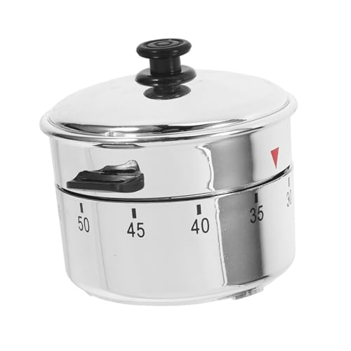 MAGICLULU 1�� 60 �@�B���^�C�}�[ �L�b�`���^�C�}�[���킢�� �J�E���g�_�E�� kitchen timer �L�b�`���x�[�L���O�^�C�}�[ �L�b�`�����}�C���_�[ �O���̃v���X�`�b�N Silver