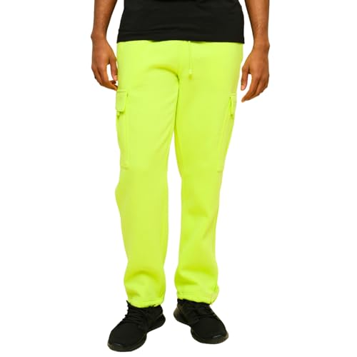 G-Style USA Men's Solid Fleece Heavyweight Cargo Pants