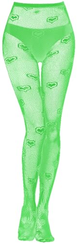 Image of Glow in the Dark Fishnet Stockings, High Waist Sexy Tights Party Stockings for Womens Girls