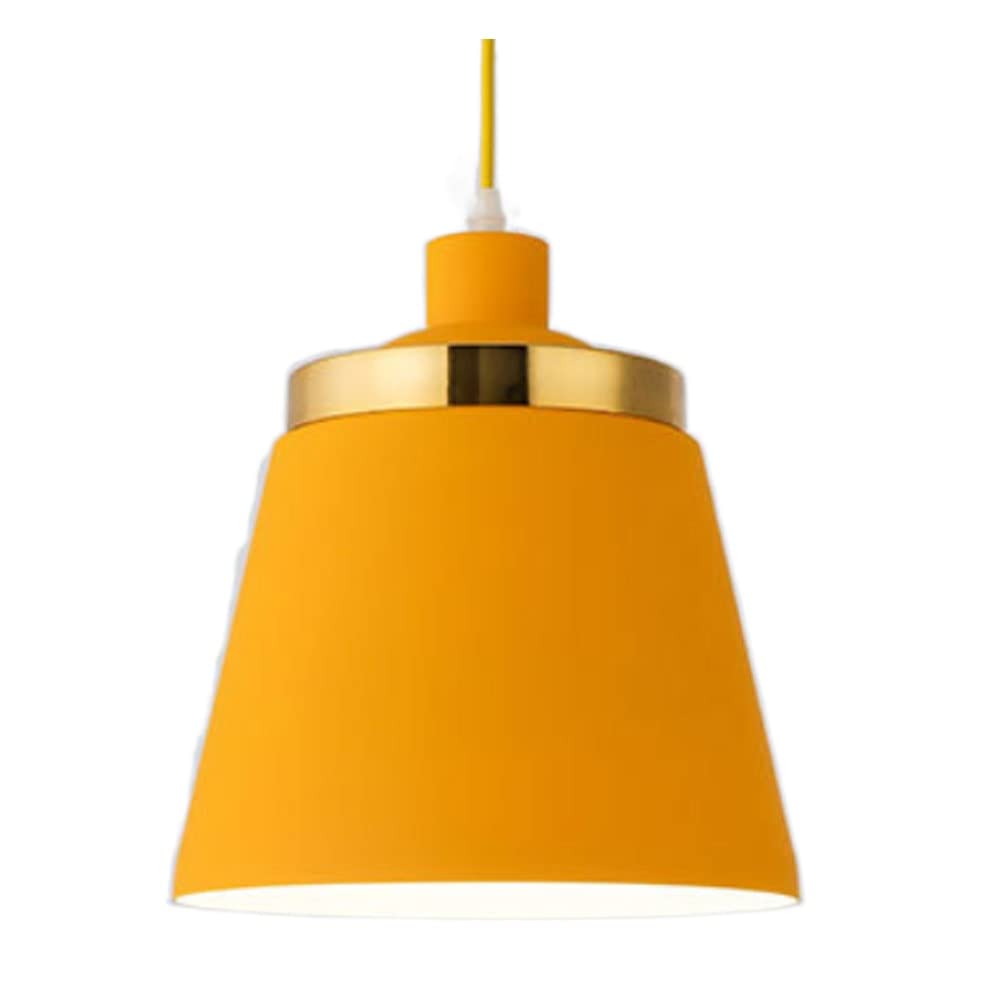 HXYSXHJUO E26 Adjustable Color Pendant Light Fixture - Blue Retro Chandelier for Home and Office(Yellow)