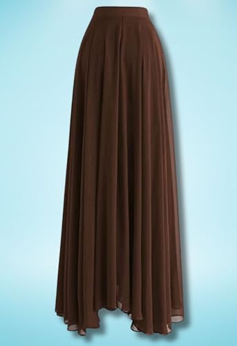 Image of Women's Full Length Georgette Long Skirt- 8 Meters Maxi Flare.
