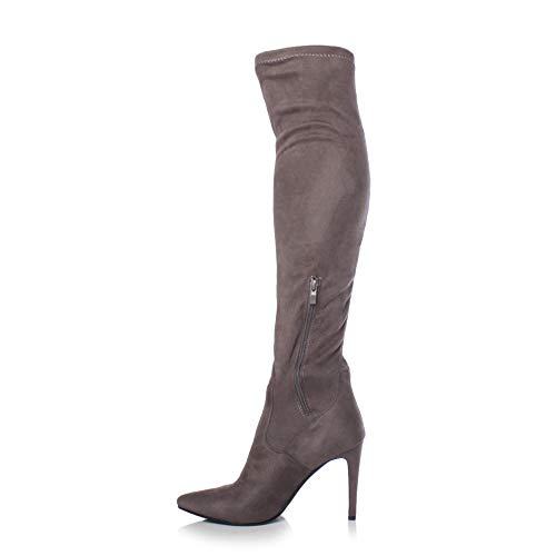 Donna Tacco Alto Elasticizzato Coscia Stivali