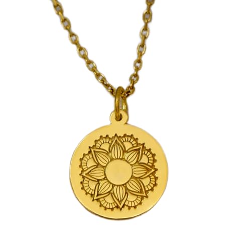 Collier pendentif pièce mandala LKBEADS pour sublimer vos tenues d'été