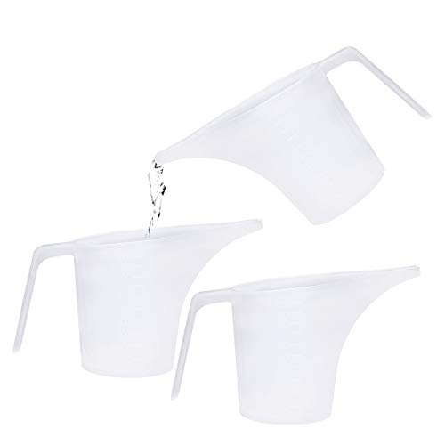 NBEADS 3 Pcs Measuring Cup, Food Grade Plastic Mixing Cups 1000ML Visible Graduated Cups for DIY Handmade Craft