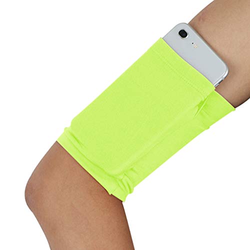 Mobile Phone Bag Arm Hanging Holder Bags Outdoor Sports Running Arm Band, Elastic Arm Belt Breathable Arm Bag Handbag (Yellow)